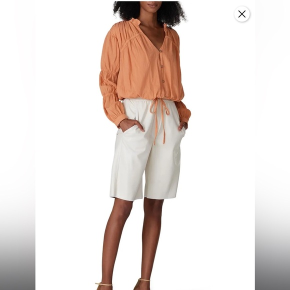 Love, Whit by Whitney Port Sand Stone Peasant Top,RTR - Picture 3 of 11